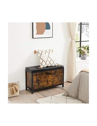 Bancheta tip pantofar, Vasagle, LSB049B01, Maro Rustic, 80 x 30 x 51 cm - 3
