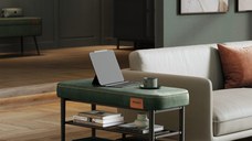 Bancuta hol cufar cu depozitare, Vasagle, Verde, 80x30x50 cm