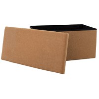 Bancuta hol cufar cu spatiu de depozitare Greatness material bej 76x38x38cm - 3