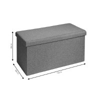 Bancuta hol cufar cu spatiu de depozitare Greatness material bej 76x38x38cm - 5