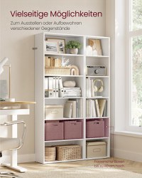 Biblioteca Alb Vasagle 60x24x178.5 cm - 6