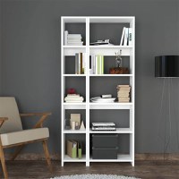 Biblioteca Alkathi Pako World Alb 77x22x160 cm - 2
