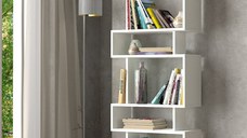 Bibliotecă Blok Alb 60x165x19.5 cm