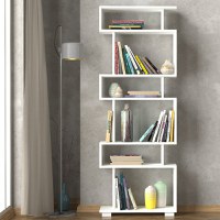 Bibliotecă Blok Alb 60x165x19.5 cm - 2