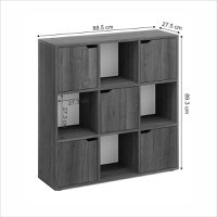 Biblioteca Bookel, Pako World, Sonoma, 88x27x89 cm - 5