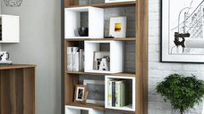 Biblioteca Box Alb si Nuc