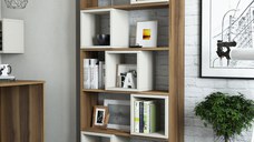 Biblioteca Box Walnut-Cream