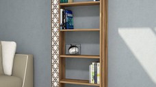 Biblioteca City - Walnut, Alb