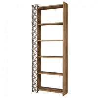 Biblioteca City - Walnut, Alb - 3