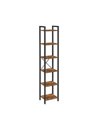 Biblioteca cu 6 rafturi, Vasagle, 30 x 40 x 187.5 cm, LLS101B01, Maro Rustic - 7