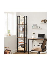 Biblioteca cu 6 rafturi, Vasagle, 30 x 40 x 187.5 cm, LLS101B01, Maro Rustic - 1