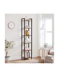 Biblioteca cu 6 rafturi, Vasagle, 30 x 40 x 187.5 cm, LLS101B01, Maro Rustic - 3