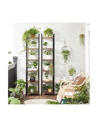 Biblioteca cu 6 rafturi, Vasagle, 30 x 40 x 187.5 cm, LLS101B01, Maro Rustic - 2