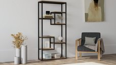 Biblioteca Emina Walnut-Negru