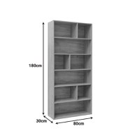 Biblioteca Evergin Natural 80x30x180 cm - 3