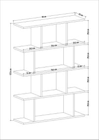Bibliotecă Harmon Stejar 90x25x127.4 cm - 4