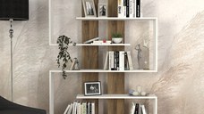 Bibliotecă Rain Alb 120x162x20 cm