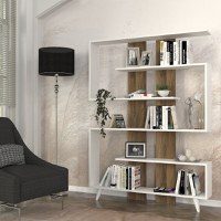 Bibliotecă Rain Alb 120x162x20 cm - 2