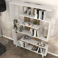 Bibliotecă Rain Alb 120x162x20 cm - 3