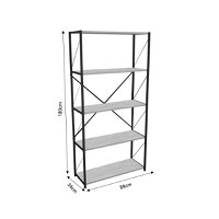 Biblioteca Tikilmo Pako World Stejar 88x34x180 cm - 3