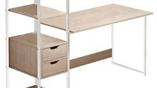 Birou cu biblioteca Zayn ΙΙ Pako World Natural 107x40x110 cm