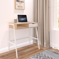 Birou cu raft Rezio, Pako World, Alb, 75x45x76 cm - 2