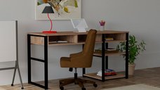 Birou Emro Walnut-Negru