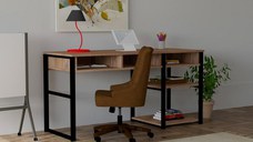 Birou Emro Walnut-Negru