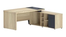 Birou pe colt drept Lotus Natural 180x180x75 cm