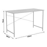 Birou Senzia Negru 120x60x75 cm - 6