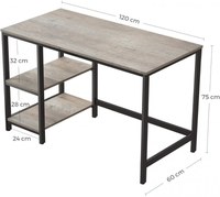 Birou Vasagle, 120x60x75cm - 6