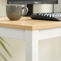 Birou, Vasagle, Lemn-Alb, 120x60x76 cm - 5