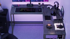 Birou, Vasagle, Negru, 138x138x76 cm