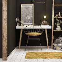 Birou Veronika Alb 100x74x60 cm - 1