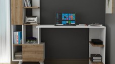 Biroul de studiu Alis, Alb- Nuc