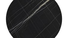 Blat de masa, Relian, Rotund, Negru, 69x69x1.2 cm