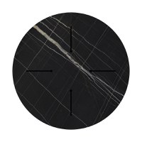 Blat de masa, Relian, Rotund, Negru, 69x69x1.2 cm - 3