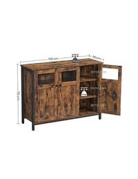 Bufet living, Vasagle, Maro Rustic, LSC099B01, 100 x 35 x 75 cm - 5