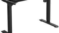 Cadru birou reglabil, Songmics, Negru, 110-155x58x68-116 cm