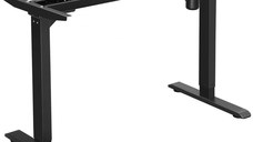 Cadru birou reglabil, Songmics, Negru, 110-155x58x68-116 cm