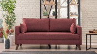 Canapea 2 locuri Bella Rosu 177x85x81 cm - 2