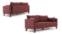 Canapea 2 locuri Bella Rosu 177x85x81 cm - 6