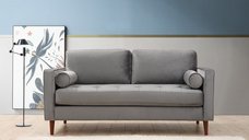 Canapea 2 locuri Jaber Gri 178x80 cm