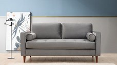 Canapea 2 locuri Jaber Gri 178x80 cm