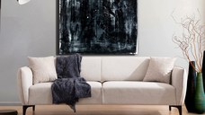 Canapea 3 locuri Belissimo Bej 220x67x95 cm