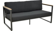 Canapea 3 locuri de gradina, Aurelio, Negru, 192x74x63 cm
