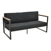 Canapea 3 locuri de gradina, Aurelio, Negru, 192x74x63 cm - 1