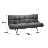 Canapea 3 locuri Freddo, Pako World, Maro, 181x81x86 cm - 10