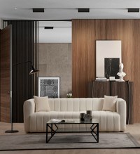 Canapea 3 locuri Sana Crem 230x80 cm - 1