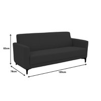 Canapea 3 locuri Sirica, Pako World, Bej, 185x82x81 cm - 7